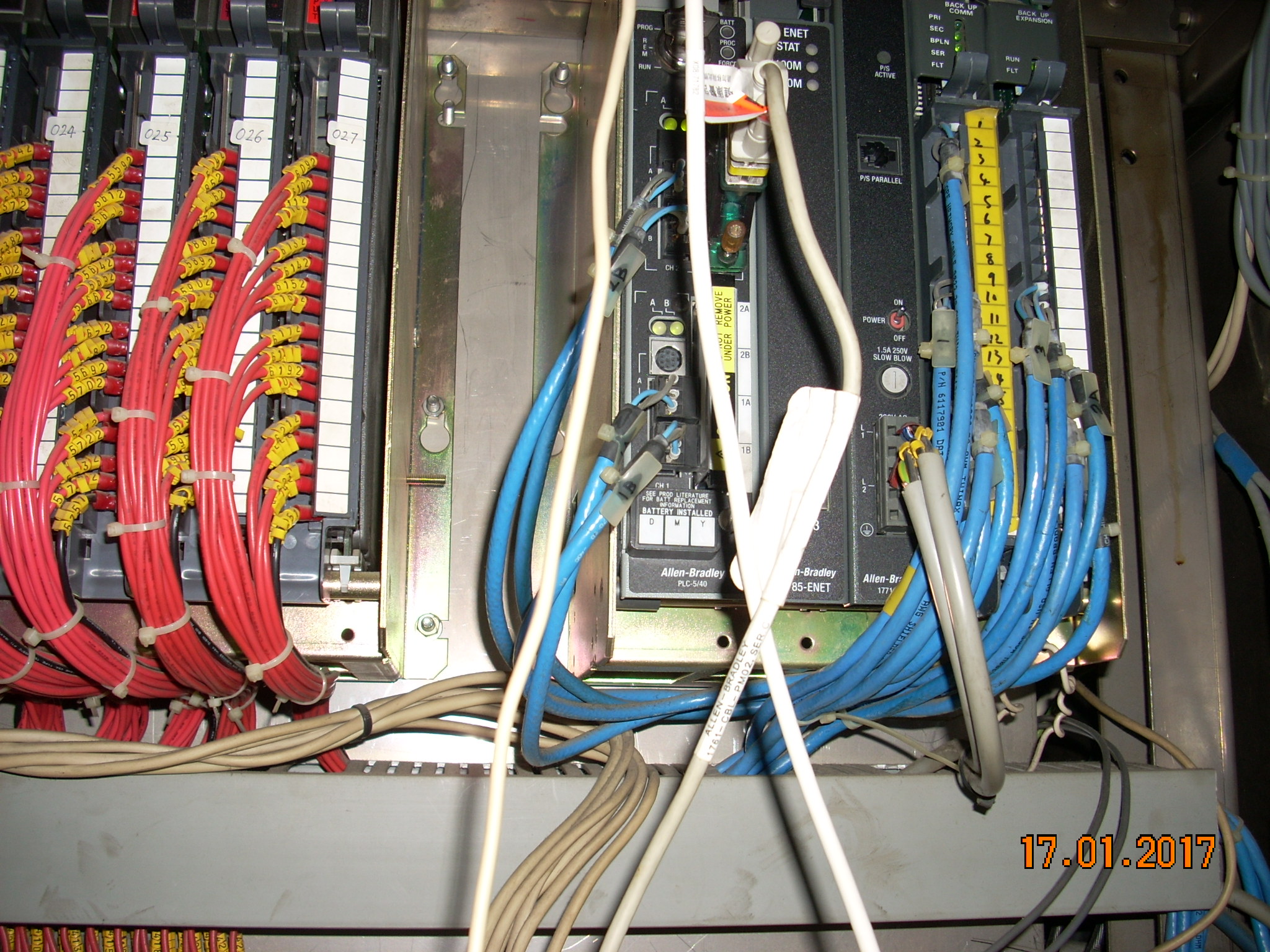 Existing PLC-5 PLC System with Part of Remote I/O Rack Before Works in DSD Stanley STW